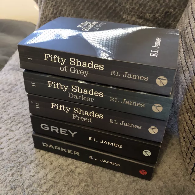 5 E L James Books Set Fifty Shades Of Grey Darker Lot Bundle Collection