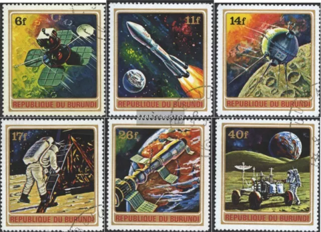 Burundi 832A-837A (complete issue) used 1972 Conquest of Space