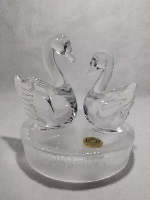 *RCR* SWAN crystal Ornament Figurine 2 Swans