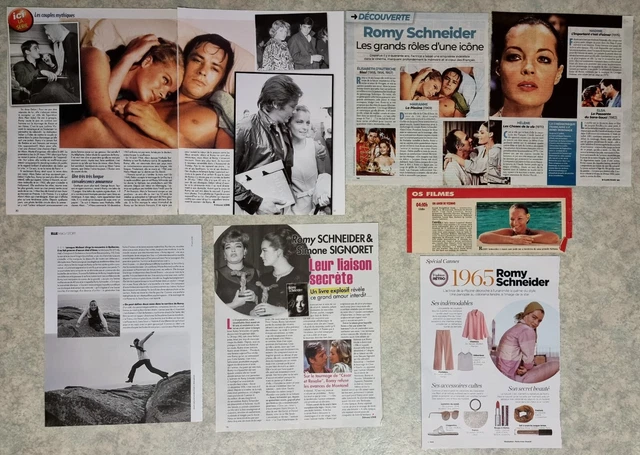 👠 ROMY SCHNEIDER 👠 lot de presse clippings pack collection magazines