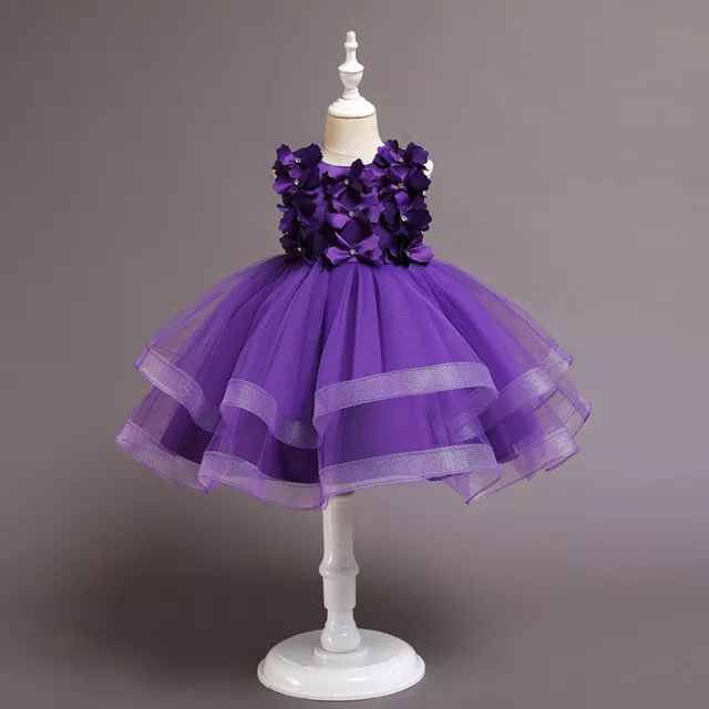 Bambini Ragazzi Principessa Abito Rete Tutu Bolle Strass Performance Nozze Cute