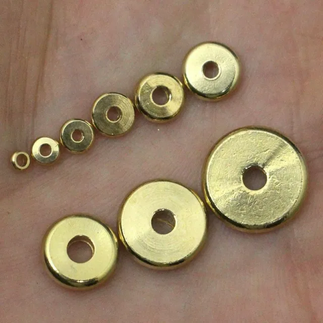 Vintage Metal Brass Spacer Beads Hole Beads Beads Beads For Jewelry Making 50PCS