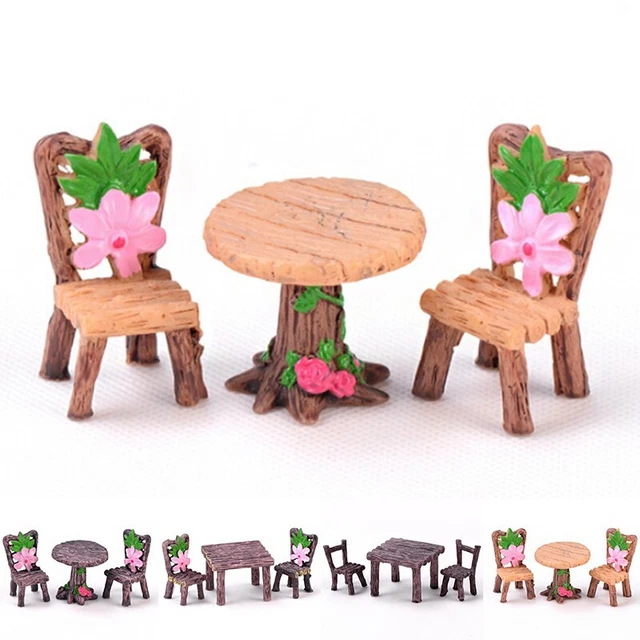 Tavolo Sedia Set Gartenhandwerk Vaso per Fiori Fata Ornamento Pratico 2018