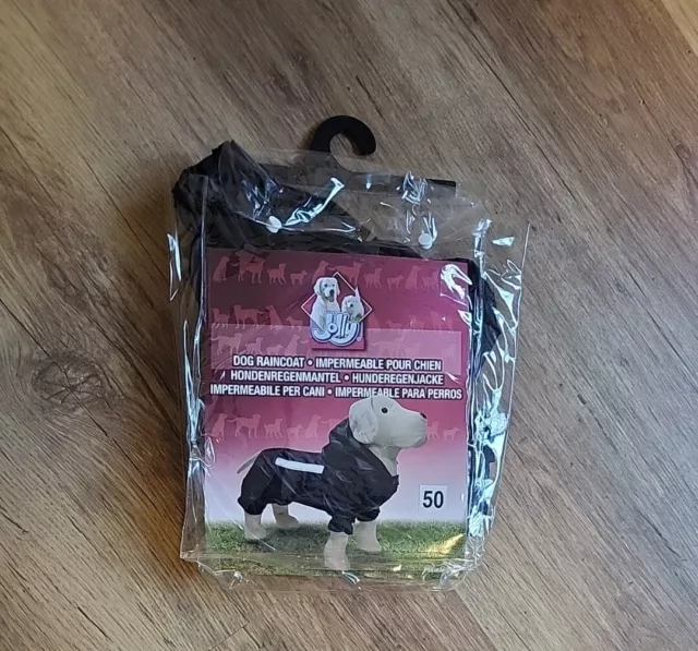 Hunde Regenmantel,schwarz,Karlie,Regenjacke,Gr.L, 50 cm, Hundemantel,,Neu 🐶