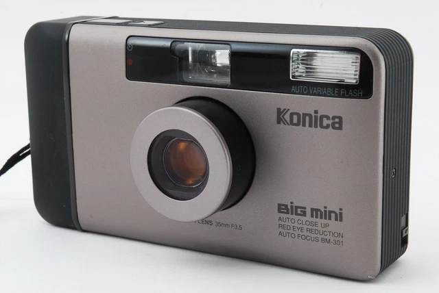 Read! LCD Works Konica Big Mini BM-301 Point & Shoot Film Camera JAPAN [MINT]