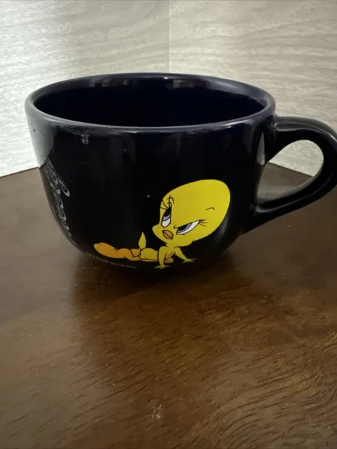 Vintage 1998  Warner Brothers Looney Tunes Tweety Bird 16 oz Coffee Mug Cup Soup