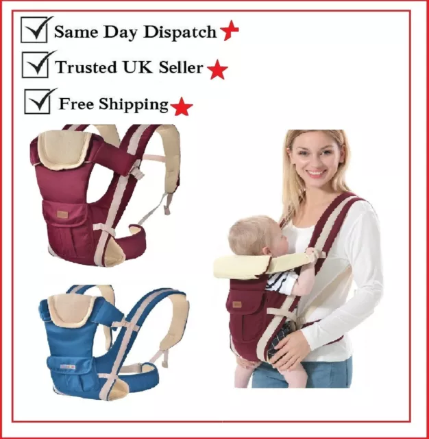 Adjustable Infant Baby Carrier Wrap Sling Newborn Backpack Breathable Ergonomic