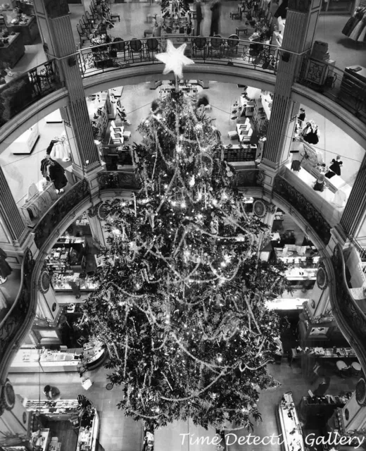 Christmas Tree in City of Paris Store, San Francisco, CA - circa 1940s