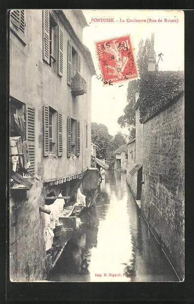 CPA Pontoise, La Couleuvre, Rue de Rouen