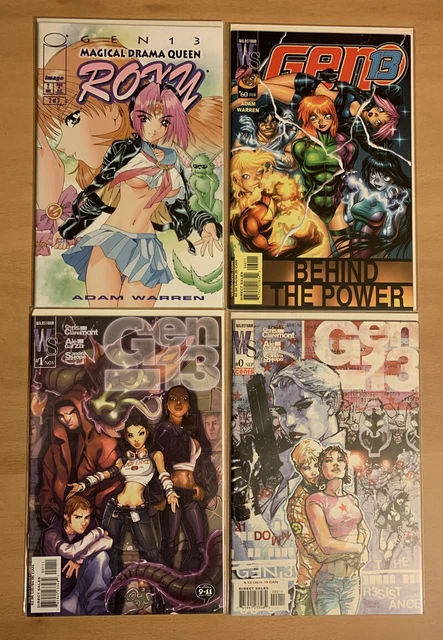 IMAGE GEN 13 4 comic lot ROXY 2B Adam Warren WILDSTORM 0, 1, 60 CLAREMONT GARZA