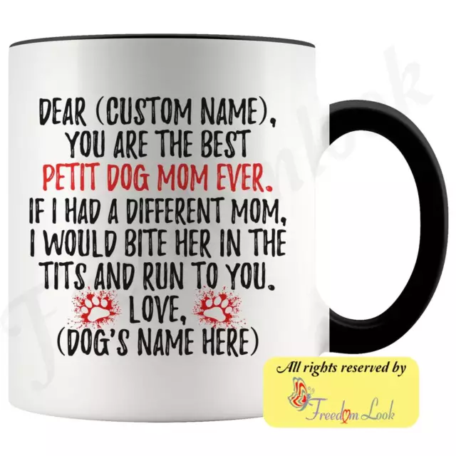 Personalized Petit Basset Griffon Vendéen Dog Mom Coffee Mug Petit Dog Owner