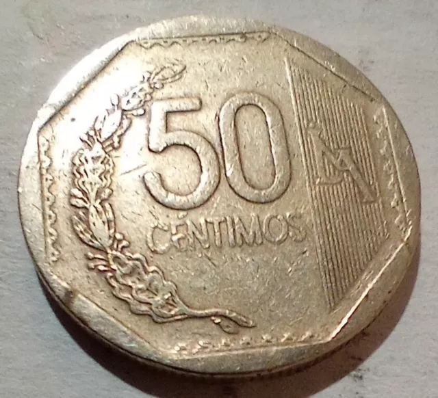 50 Céntimos 2008 Perú Coin Banco Central De Reserva