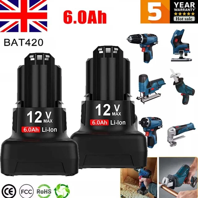 2X FOR BOSCH 8.0Ah 10.8V 12V Li Ion Battery Replace BAT411 BAT412 BAT414 GDR GSR 20.99 PicClick UK