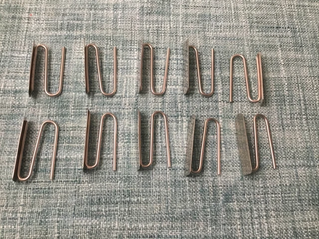 Pottery Barn Metal Slide Hooks 1 1/2" 1.5" Drapery Curtain Pins ~10 Lot
