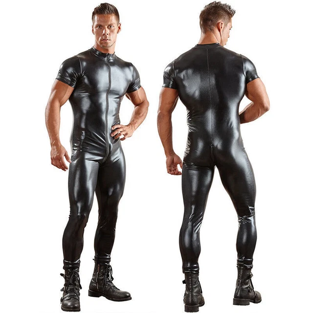 Abito intero uomo lattice gomma catsuit 0,8 mm tuta in lattice body costume Zentai