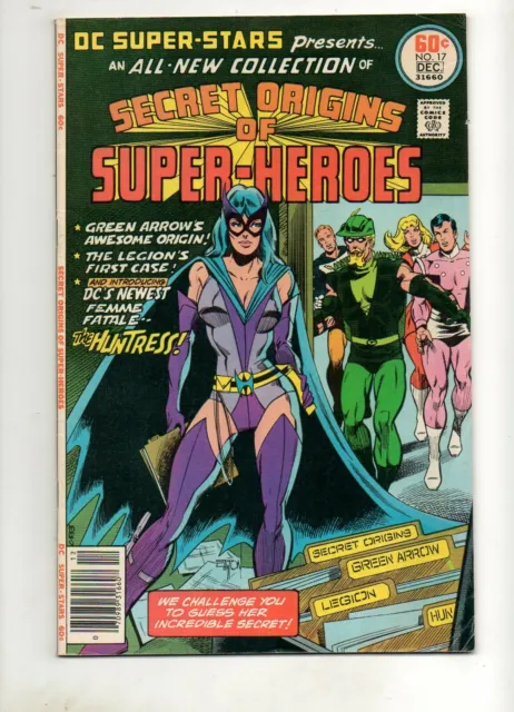 DC Super-Stars #17 KEY! ORIGIN HUNTRESS! BATMAN & CATWOMAN Revealed Married! VF-