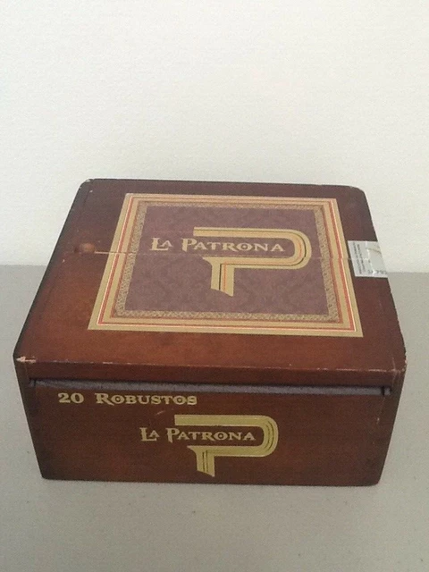 La Patrona Robustos Cigar Box - Dark Brown Square w/ Unique Opening