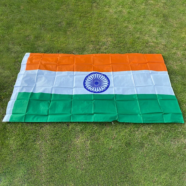 INDIAN National Flag Republic of India Banner Ashoka Chakra Wheel 90*150cm