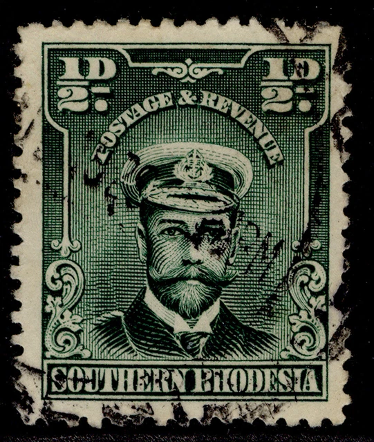 SOUTHERN RHODESIA GV SG1, ½d blue-green, FINE USED.