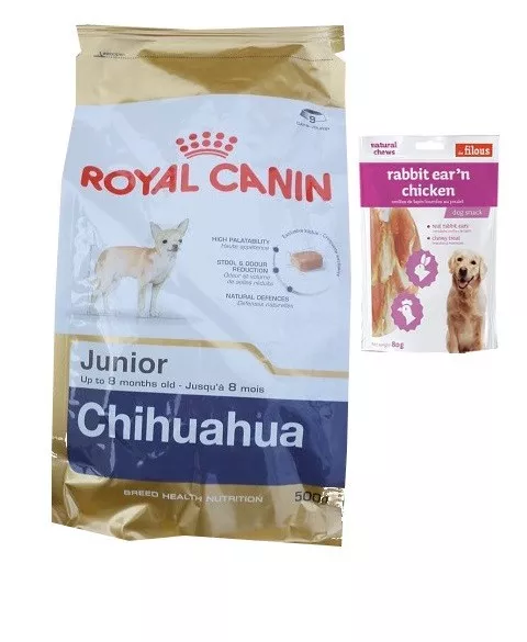 1,5kg Royal Canin Chihuahua 30 Junior Hundefutter + GRATIS 80g Fleischsnacks