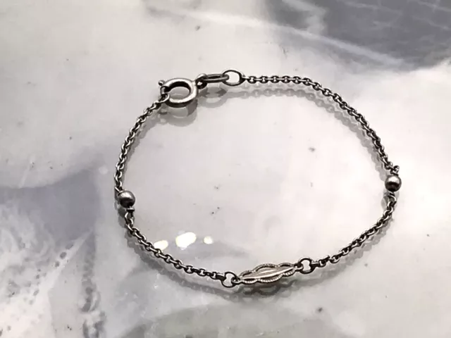 Antik 835 Kinder Silber Armband Armkettchen filigran Schön!