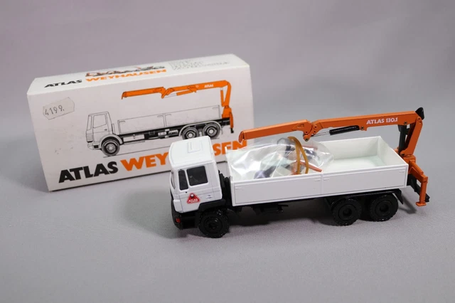LG1699 CONRAD 1/50 Camion Man à ridelles Atlas Weyhausen 130.1 grue hydraulique EUR 94,99