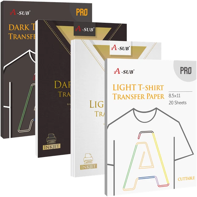 LOT 20 100 A SUB Inkjet Printable Iron On Heat Transfer Paper For Dark LOT 20 100 A SUB Inkjet Printable Iron On Heat Transfer Paper For Dark