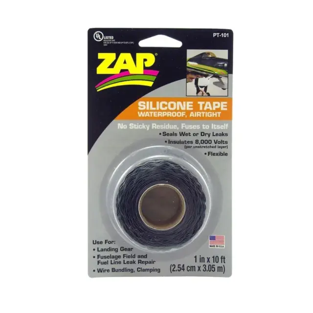 Zap 10Ft x 1 Roll Zap EZ Silicone Tape Waterproof, Airtight, #PT101