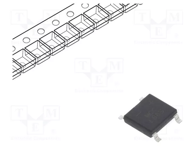 Einphasen Brückengleichrichter If : 1A Urmax : 600V Ifsm : 30A LMB6S-TP