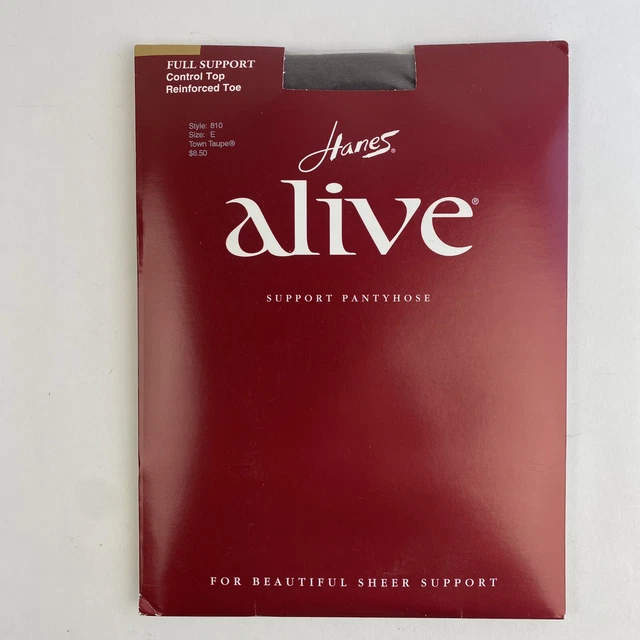 Hanes Alive Full Support Pantyhose Size A Reinforced Toe Barely There 3 - Foto 2