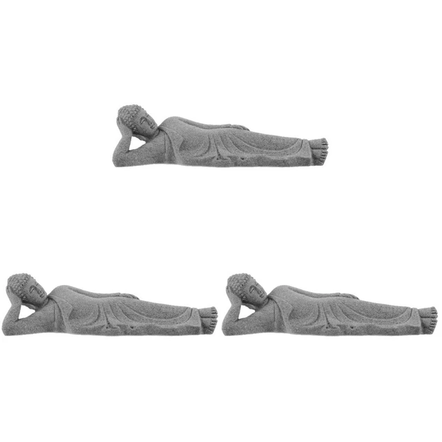 3x Decorative Fish Tank Desktop Garden Buddha Decor
