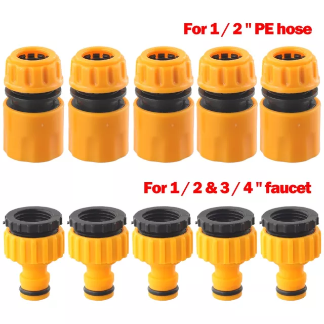 10pcs 3/4 & 1/2 Inch Graden Hose Water Tap Threaded Connector Faucet Adapter 2