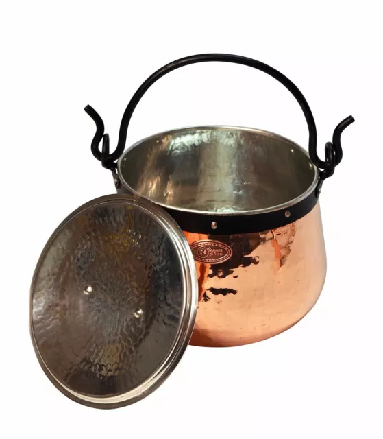 CopperGarden Kupferkessel 3 Liter mit Deckel | Kupfertopf antihaft mit 100% Zinn