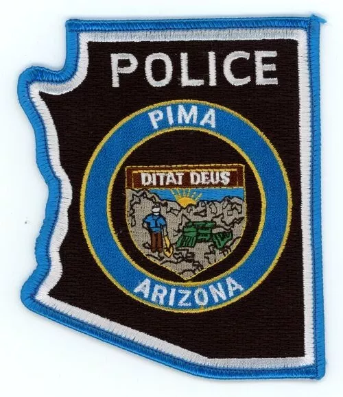 Arizona Az Pima Police Nice State Shaped Shoulder Patch Sheriff