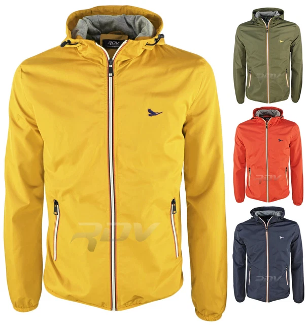 Giubbotto uomo slim fit giacca leggera giubbino estivo cappuccio impermeabile