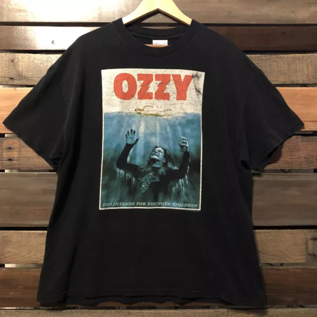 Vintage Ozzy Osbourne 2002 JAWS Shirt XL Extra Large Ozzfest Tour Black Sabbath