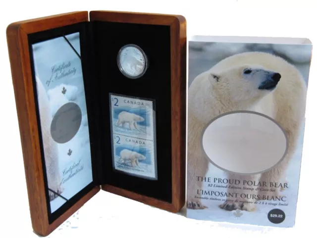 Canada 2004 $2 Limited Edition Silver Coin and Stamp Set: The Proud Polar Bear