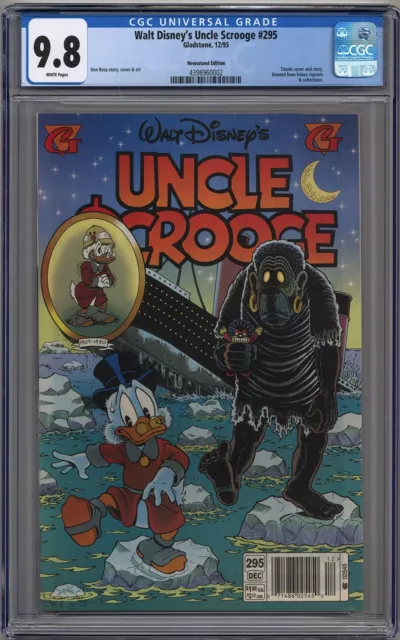 Walt Disney's Uncle Scrooge #295 Cgc 9.8 Wht Pages Gladstone 1995