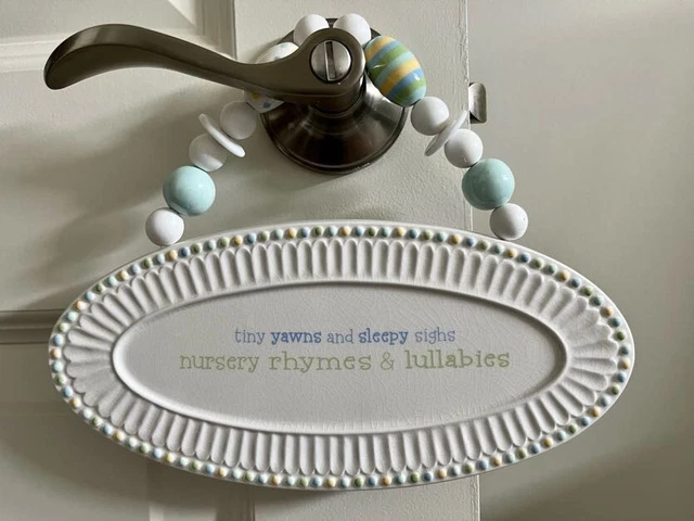 Oval Ceramic Hanging Plaque For Baby- " Nursery Rhymes And Lullabies "