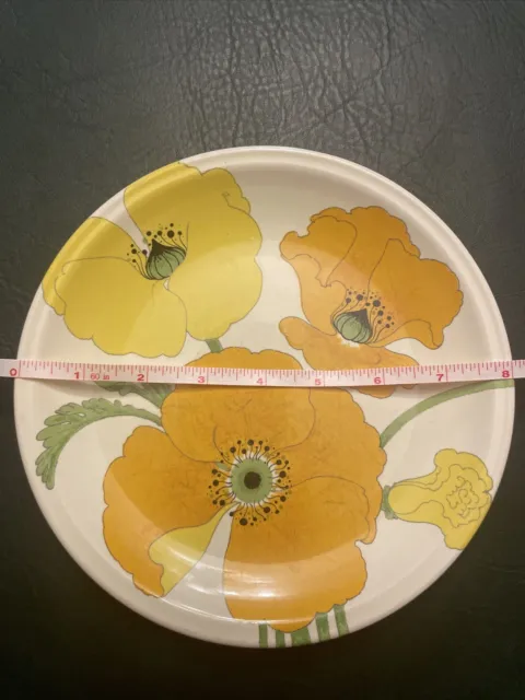 Vintage Metlox Poppy Trail / Wild Poppy dishes 8” Salad Plates, Set Of Two.