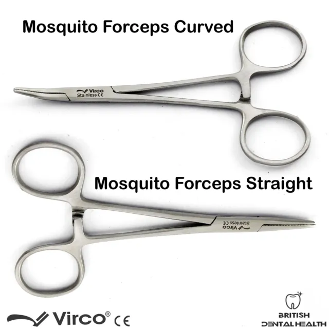 Hemostat Mosquito Locking Clamp Forceps Straight Curved Surgical Dental Implants
