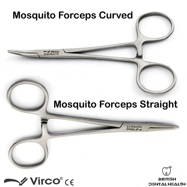 Hemostat Mosquito Locking Clamp Forceps Straight Curved Surgical Dental Implants