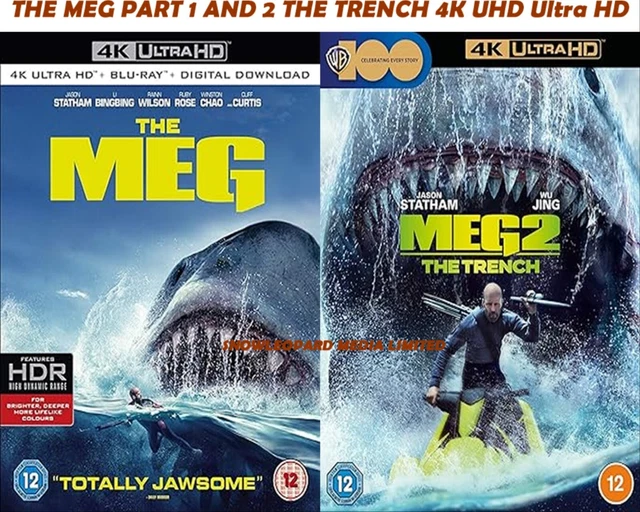THE MEG PART 1 AND 2 THE TRENCH 4K UHD Ultra HD Jason Statham Double