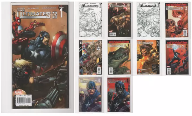 Ultimates 3 1 2 4 5 complete lot + variants sketch 2nd print VF/NM 2007 Marvel