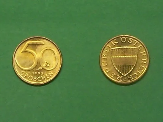 Austria   1993  50 Groschen Km2885  Uncirculated Coin