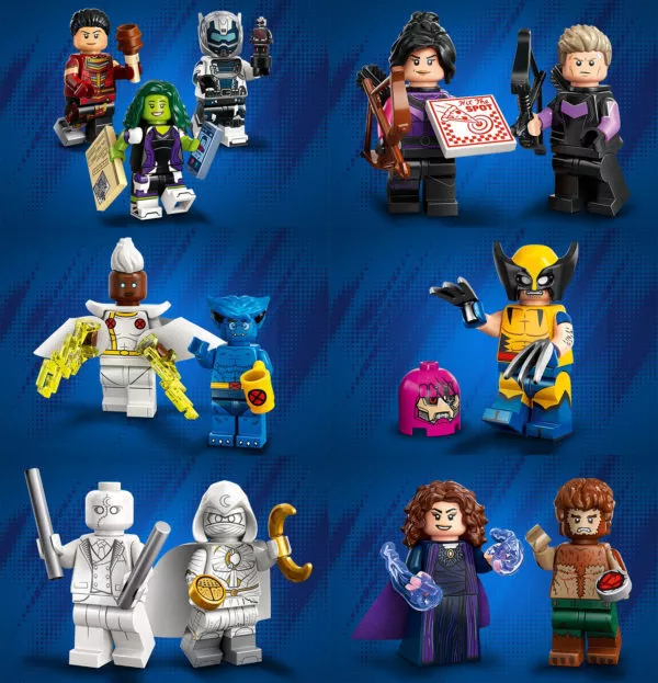 DISNEY LEGO MARVEL  71039 : Series 2 - Minifigures HAWKEYE, X-MEN, BEAST, STORM!