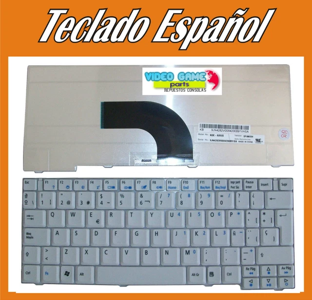 Clavier Qwerty Italien / Italian Pour ACER Aspire AS2920 2920 2920Z 2420 Series, Blanc / White, Model: NSK-A9V0E, P/N: 9J.N4282.V0E | Rakuten