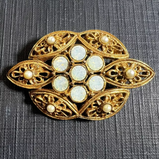 Vintage Sarah Coventry Brooch Victorian Revival 1970s