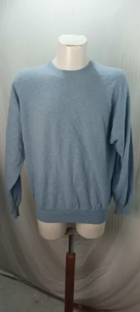 ITEM B1463 MEN'S Crucian Sweater Size 54 Blue Cashmere Sizes Are Asc ...