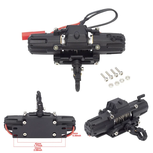 1/10 Metal Double Power Winch Capstan For TRX4 90046 D90 RC Car Climbing Car NEW